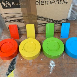 Custom Colour Drums being painted